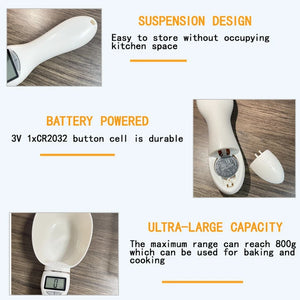 Pet Food Measuring Scoop Electronic Dog Cat Food Measuring Cup Digital Spoon Scale Kitchen Food Scale with LED Display