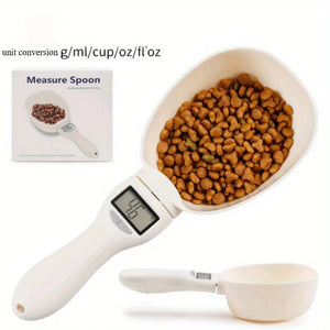 Pet Food Measuring Scoop Electronic Dog Cat Food Measuring Cup Digital Spoon Scale Kitchen Food Scale with LED Display